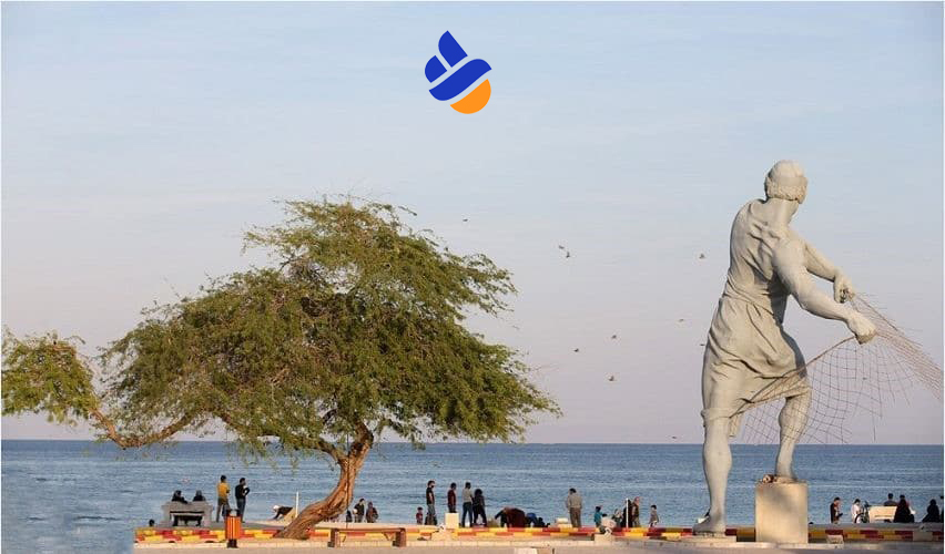 ساحل مرد ماهیگیر در کیش